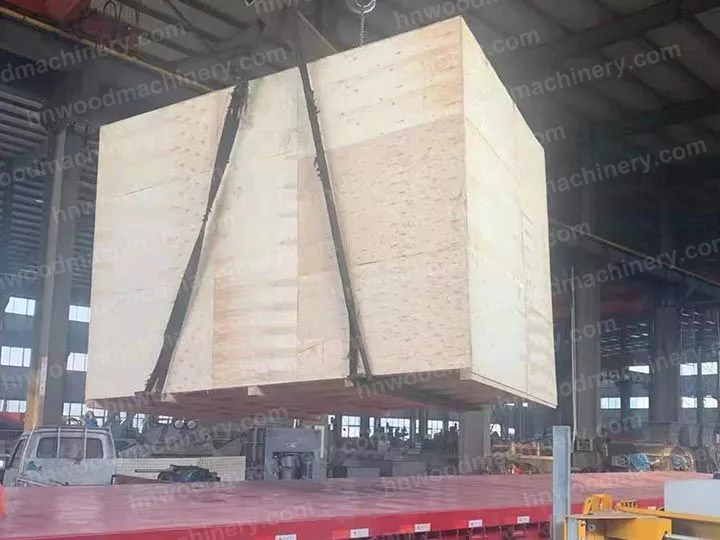 Shipping of the wood cutter saw machine