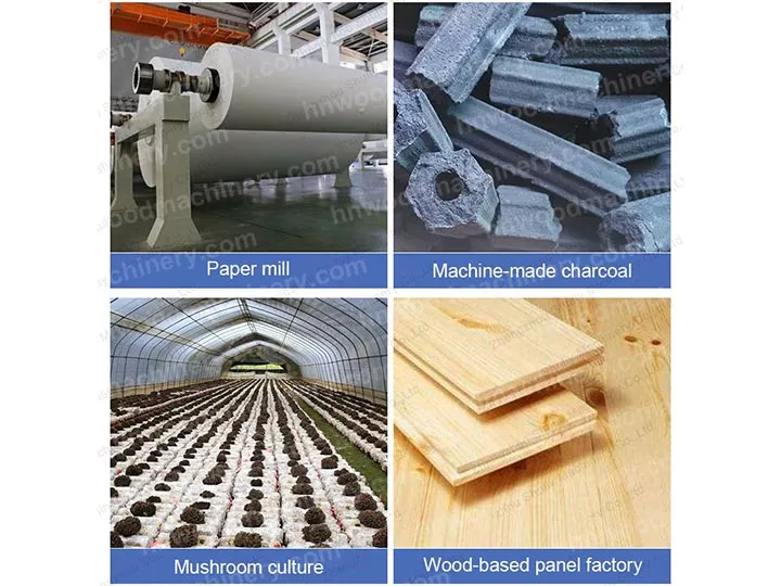 Usage of the sawdust made by the hammer mill wood crusher